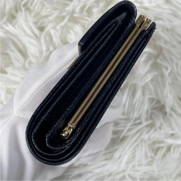 Yves Saint Laurent Black Wallet with Gold Detail - Picture 10 of 13